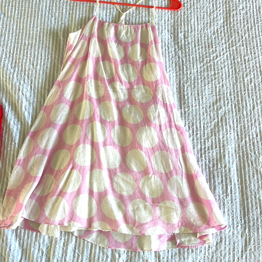 Dot Dress Island company linen -XS